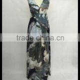 The New 2015 Women Printing Silk Evening Dress thumbnail-3