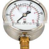 63mm 2.5" Radial Silicone Filled Manometer Stainless Steel Case Low Pressure thumbnail-5