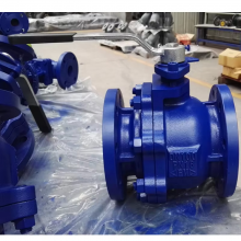 DIN 3357 Cast Iron GG25 GGG40 Ball Valve Ductile Iron Carbon Steel PN16 DN65 DN100 Double Flange Ball Valve thumbnail-6