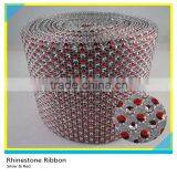 9 Lines Sapphire Rhinestone Plastic Base Material Mesh Roll Net 24 Rows thumbnail-2
