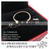 2015 China Jewelry Wholesale Angle Wings 925 Silver Black CZ Finger Ring for Girl thumbnail-2
