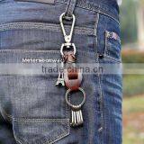 High Quality Hot Sale Lovely Genuine Handmade Leather Keychain With Key Ring Leather Keychain thumbnail-2