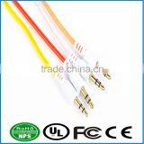 AUX Cable Audiophile Fluorescent Multicolor Audio I/O Wire Stereo Panel Mount Cable for PC, Car Audio, Audio Equipment thumbnail-1