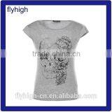 Jewelled Skull Printing Cheap Custom T Shirts thumbnail-3