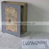 Natural Desk Decorative Book Shape Wood Box