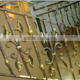 curved wrought iron outdoor straight stair railings design