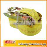 Hard Material 2inch Cargo Lashing Belt/2" Ratchet Tie Down With J Hooks Polyester Belt Webbing thumbnail-2