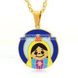 Stainless Steel Jewelry Pendant Gold Charm for Necklace Best Birthday Gift thumbnail-1