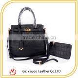 Classical Croco Ladies Handbag Set With Outside Wallet Quality Choice thumbnail-3