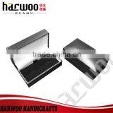 Black Leather Cufflink Box for Gift With Velvet Lining