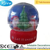 Christmas Santa and Snowman Inflatable Snow Globe with Led lights