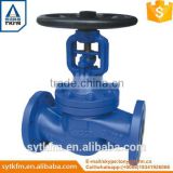 2015 TKFM hot sale gas medium DIN standard bellow seal api598 flanged globe valve a216 wcb