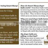 100% Eco Friendly Organic New Zealand Wool Dryer Balls Quality Choice thumbnail-5