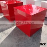 modern park bench red cube long bench stools