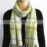 Light Color checked CASHMERE Scarf