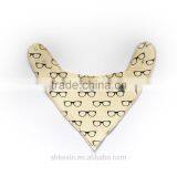 Cotton Fabric Triangle Pretty Baby Bibs With Snaps thumbnail-5