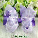 Printed Organza Ribbon Hair Bow thumbnail-4