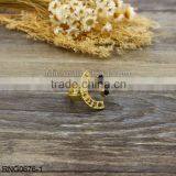 2 Set Brand Hollow With Black Crystal Punk Ring thumbnail-2