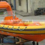 Marine Fiberglass Fast Open Rescue Boat/Lifeboat With Outboard Engine thumbnail-1