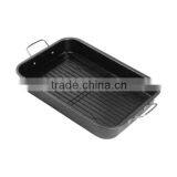 Custom Logo Printing Nonstick Rectangular Roaster With Flat Rack thumbnail-1