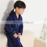 Navy Velvet Children Bathrobe Kids Summer Robe Lovely Pajamas thumbnail-1