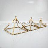 Golden or Pure Gold or Platinium or Titanium Quartz Crystal Singing Pyramid thumbnail-3