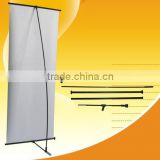 Portable black advertising L style banner stand