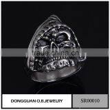 Stainless Steel Titanium Skull Head Ring/The Expendables Skull Ring Wholesale thumbnail-4