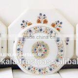 Exporter of White Marble Inlaid Mosaic Coffee Table Top