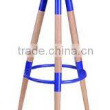 New fancy design many color morden tall beech wood chair/stool for bar