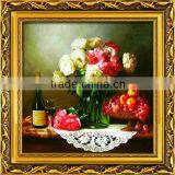 Handmade Painting Resin Framed Art for Wall Decoration Classical Flower Painting