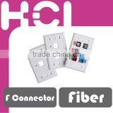 Nework Wall Outlets for F Connector and Optical Fiber