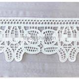 High Quality 13.5cm Width Water Soluble Polyetser Crochet Trim in White thumbnail-2