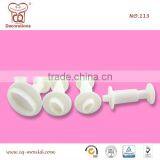 4 Pcs Classic Plunger Cutter,plastic Plunger Cutter,cake Decorating Tools