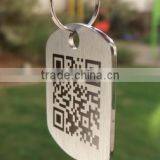 engraved personalized logo dog tags with unique QR code