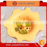 Petal-shape Sink Silica Gel Strainer Kitchen--yellow