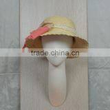 White Wall Mounted Female Head Deal for Hats, Scarves and Sunglasses for Home or Retail Store thumbnail-1