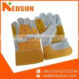 High Quality Cow Split Leather Safety Work Gloves thumbnail-1