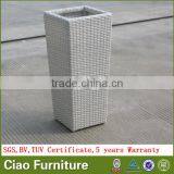 Outdoor Cheap Plastic Flower Pots Wholesale Rattan Planter Pot thumbnail-4