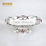 Factory Hot Sale Smoking Clear Ashtray, Ceramic Golden Fruit Tray thumbnail-3