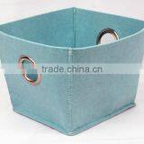 High Quality Mini Blue Open Top Felt Storage Box With Round Metal Holes(Small) thumbnail-1