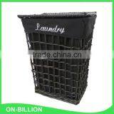 Wholesale Black Wicker Laundry Basket in Bulk thumbnail-5