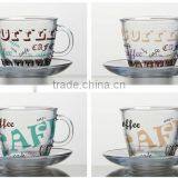 6oz 8oz 10oz 12oz Color Printing Glass Coffee Mug thumbnail-1