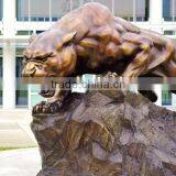 Animal Metal Garden Bronze Black Panther Statue Outdoors thumbnail-3