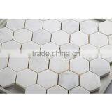MM-CV248 High Quality Contemporary Natural Stone Hexagon White Carrara Marble Mosaics thumbnail-2