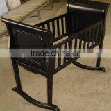 Bisini New Arrival Black Color Baby Cradle, Antique Baby Swing Bassinet/cradle - BF07-70350B thumbnail-1
