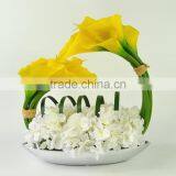 BISINI Round Flower Box Art Resin Craft Artificial Flower Home Decor(BG11-M034) thumbnail-1