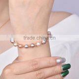 AAA 14-15mm Round Multicolors Edison Pearl Bracelet thumbnail-1