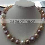 14-15mm Large Multicolor Edison Freshwater Pearl Necklace thumbnail-1