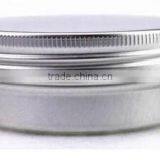 Round Aluminum Tin Box With Screw Top Lid